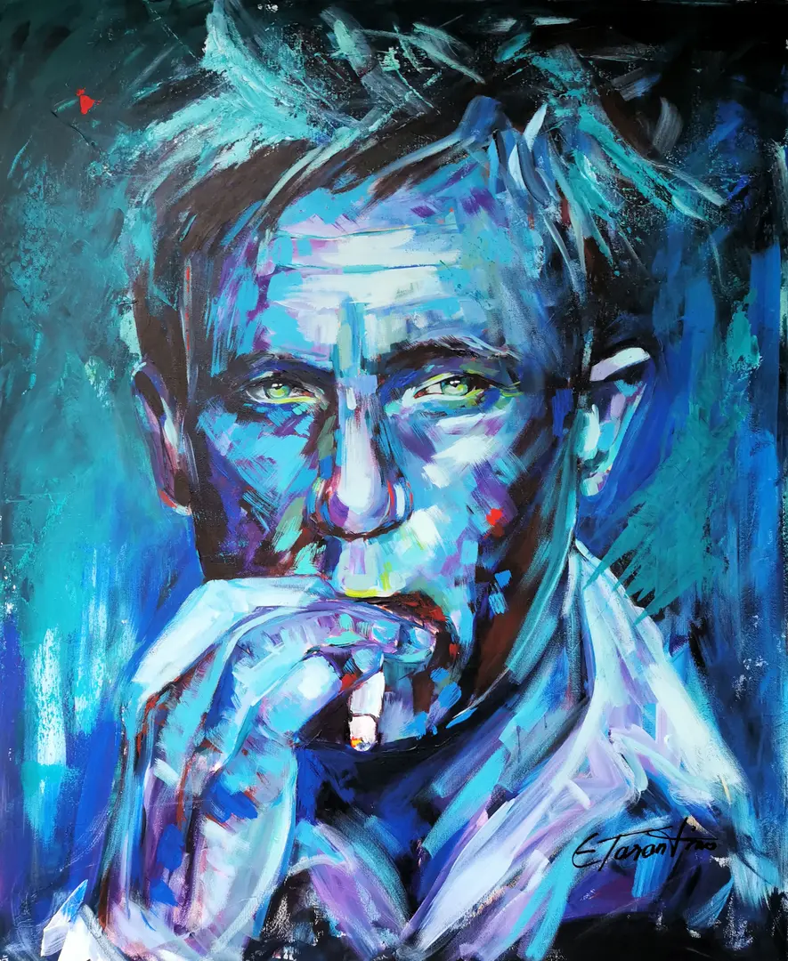 Daniel Craig Portrait - James Bond Darsteller Acrylbild auf Leinwand 80x100cm von Arte Tarantino