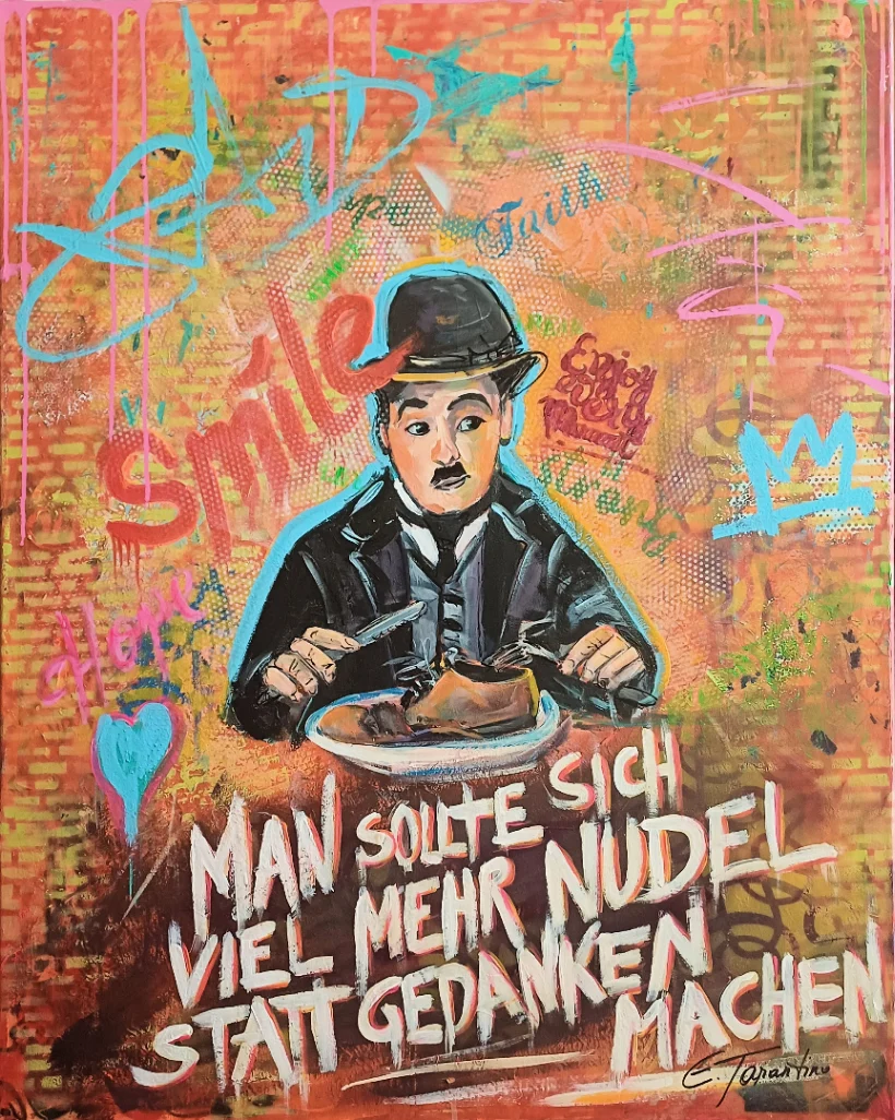 Charly Chaplin, streetart,