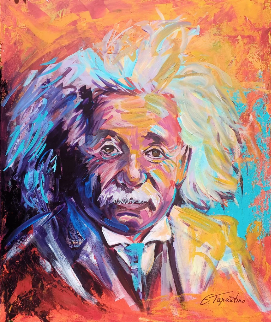 Einstein, Albert Einstein, Einstein Portrait expressiv,